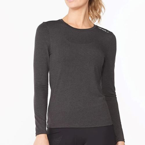 2XU Womens Ignition Base Layer Long Sleeve Top Black/Silver