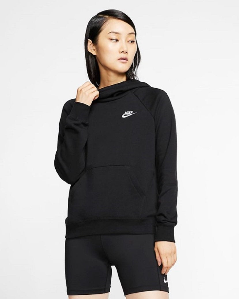 Nike Womens Funnel Pullover Hoodie Black/White