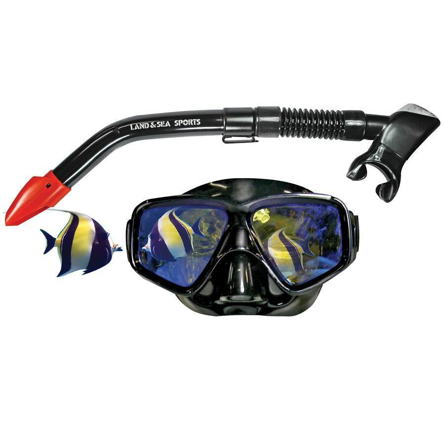 Adrenalin Black Mirror Mask & Snorkel Set