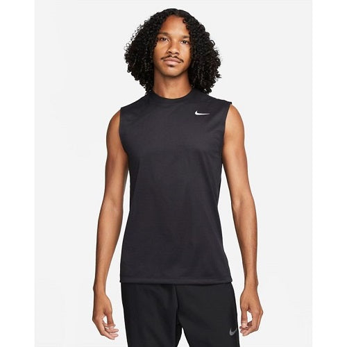 Nike Mens Dri-FIT Legend Reset Sleeveless Tee Black/Matte Silver